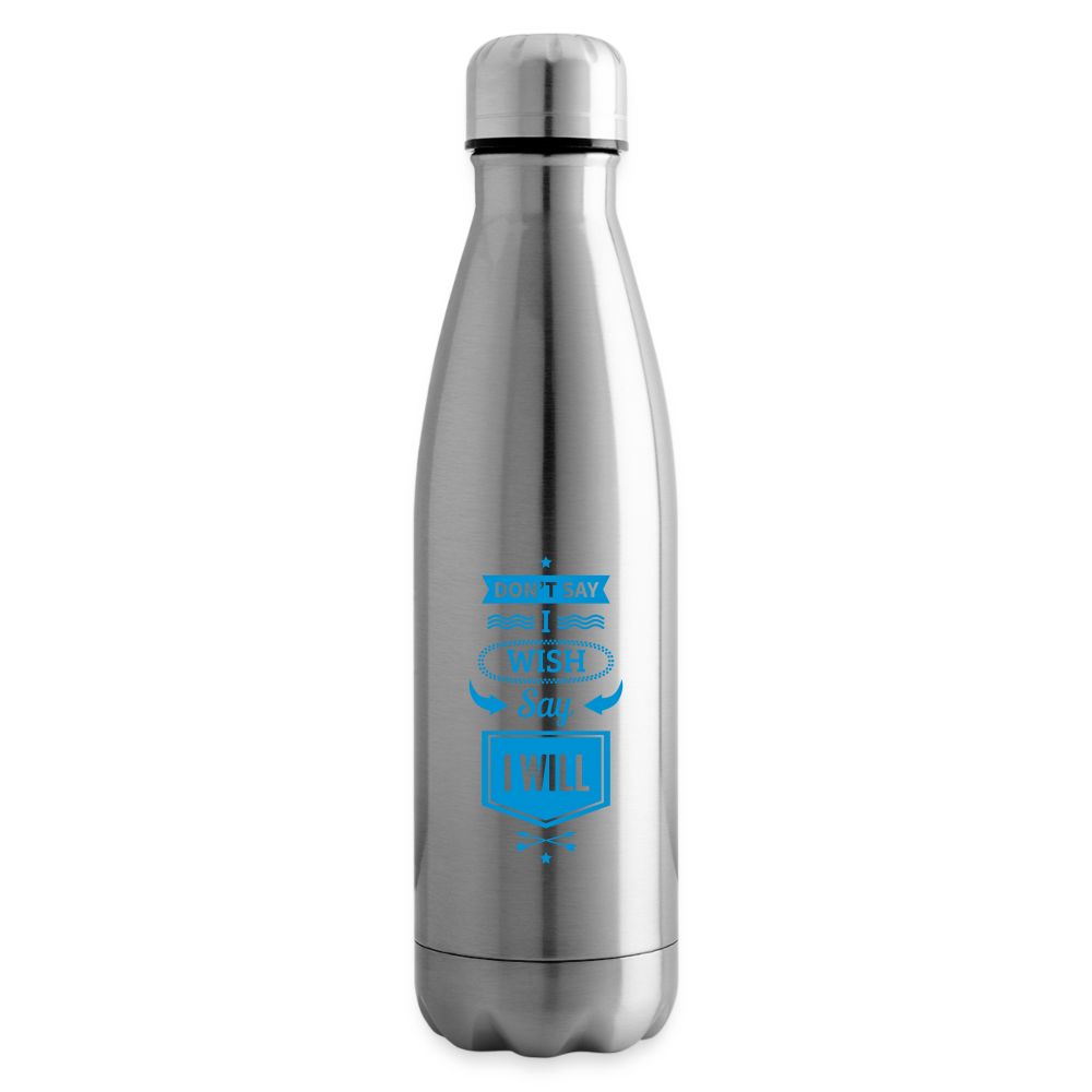 Réf020 - Bouteille isotherme - argent clair