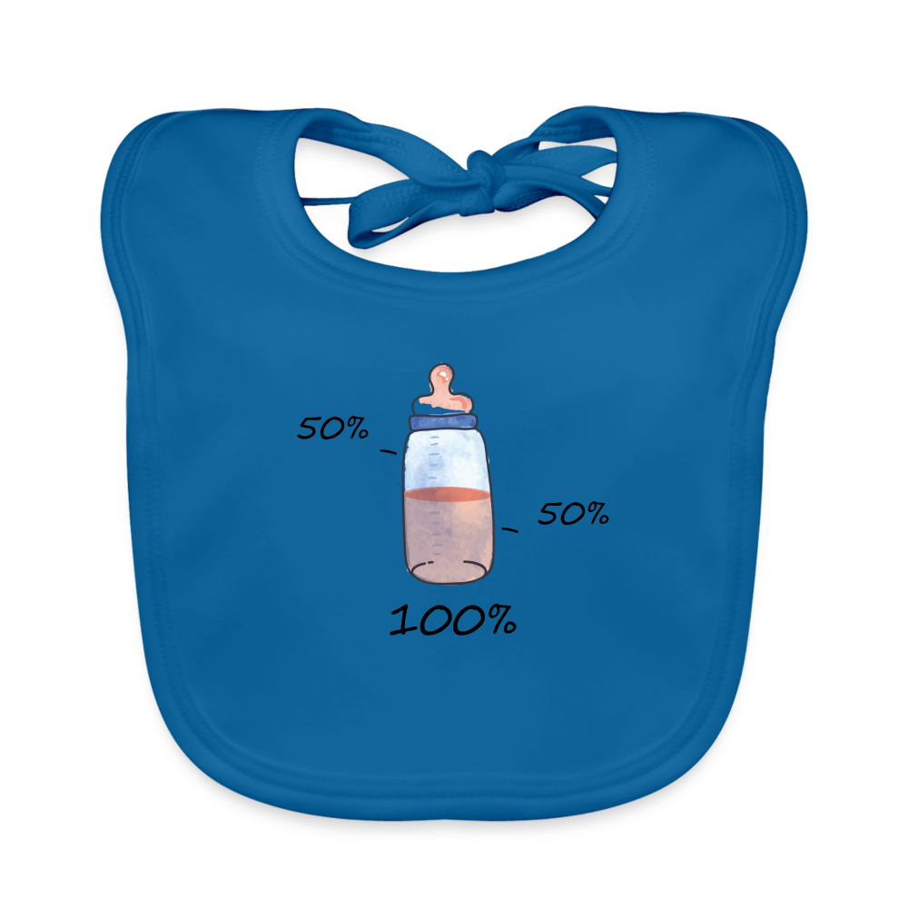 Bavoir bio Bébé - bleu paon