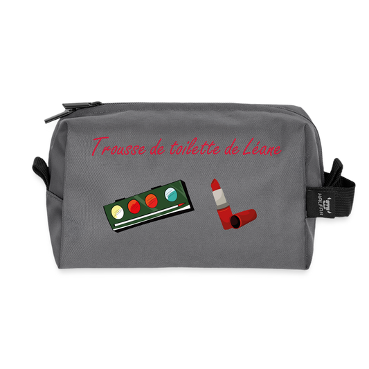 Trousse de toilette en tissu recyclé - anthracite