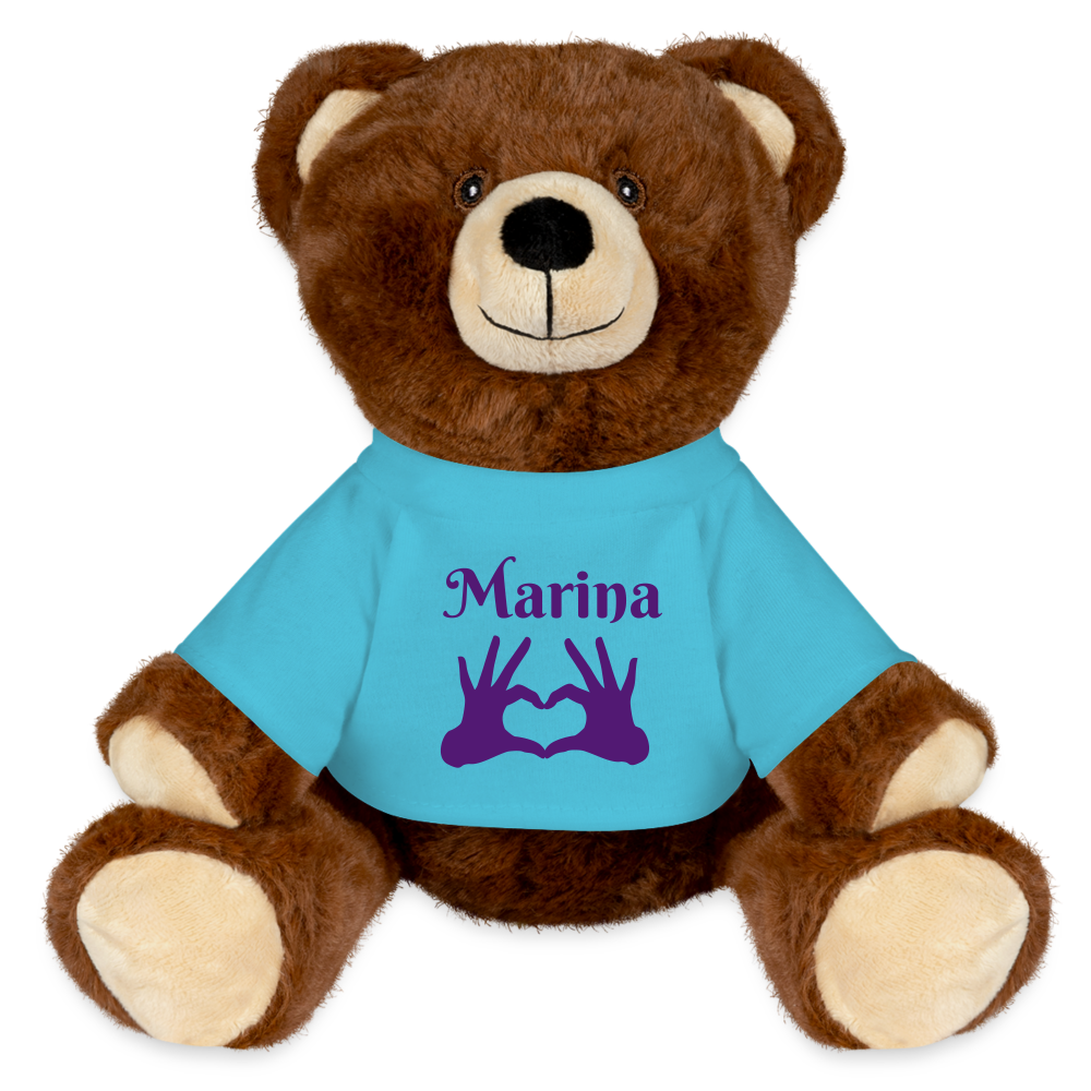 Nounours RecycelBär® marron - bleu outremer