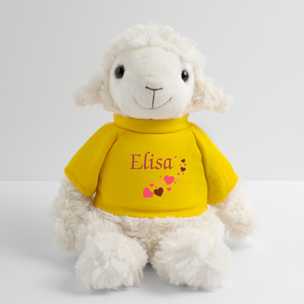 Mouton en peluche Annika MiniFeet® - jaune soleil