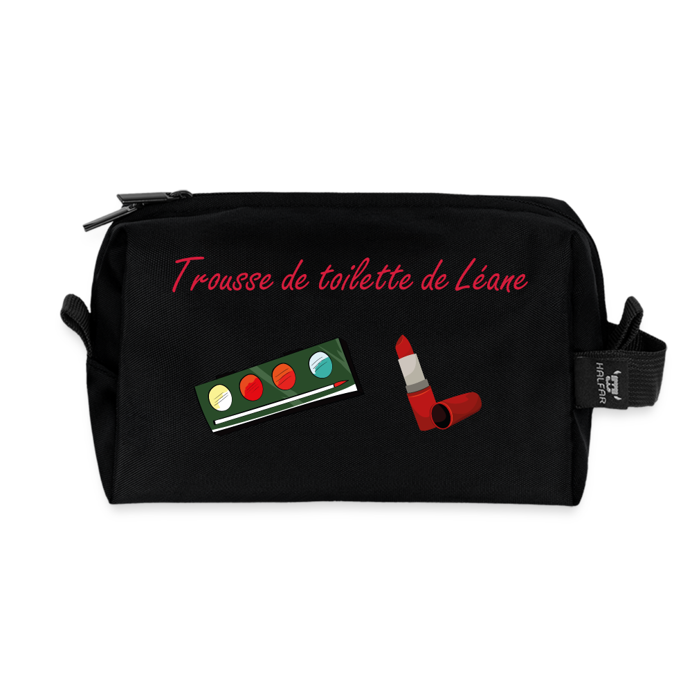 Trousse de toilette en tissu recyclé - noir