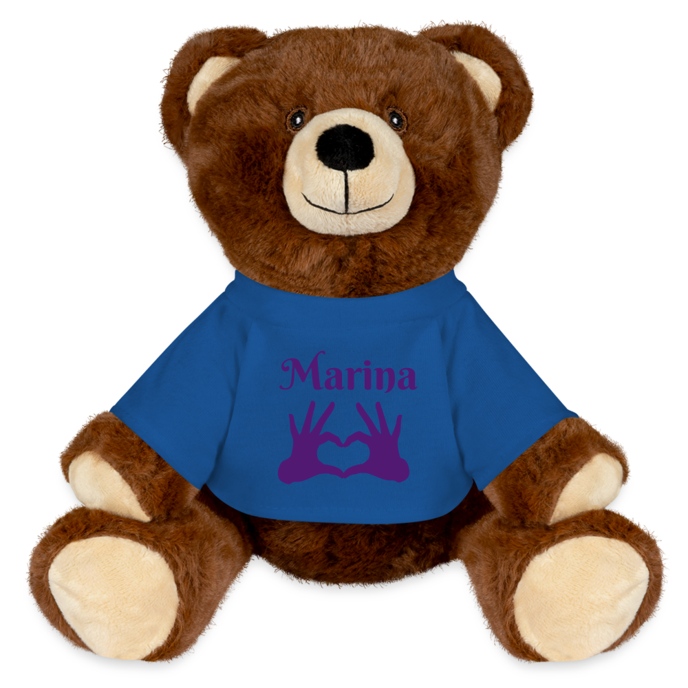Nounours RecycelBär® marron - bleu roi