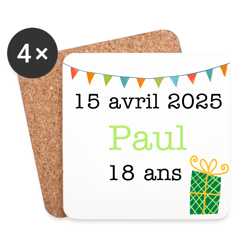 Dessous de verre (lot de 4) - blanc