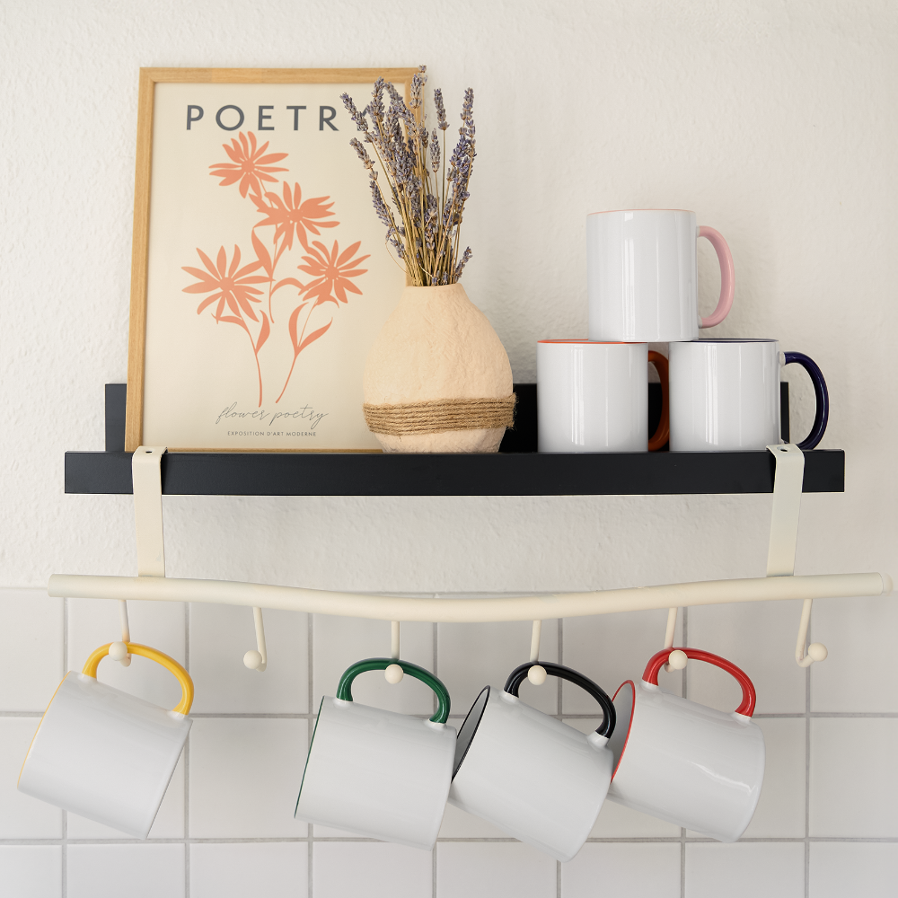 Mug contrasté - blanc/vert foncé