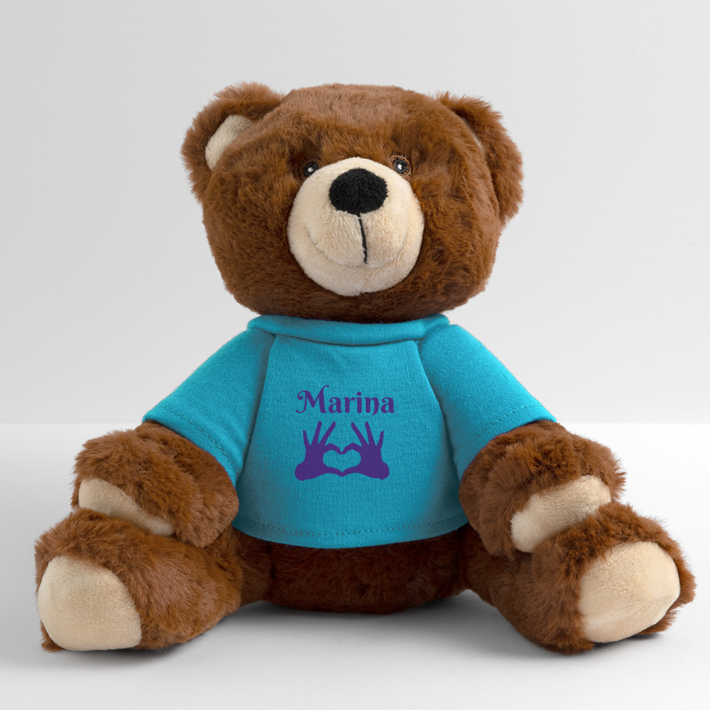 Nounours RecycelBär® marron - bleu outremer