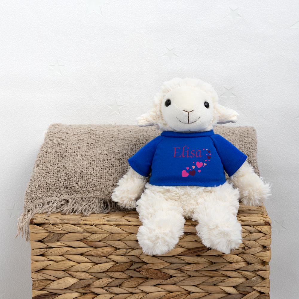 Mouton en peluche Annika MiniFeet® - bleu roi