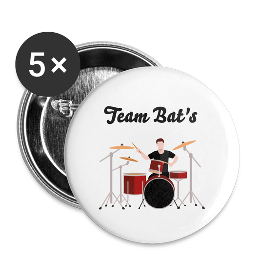 Lot de 5 moyens badges (32 mm) - blanc