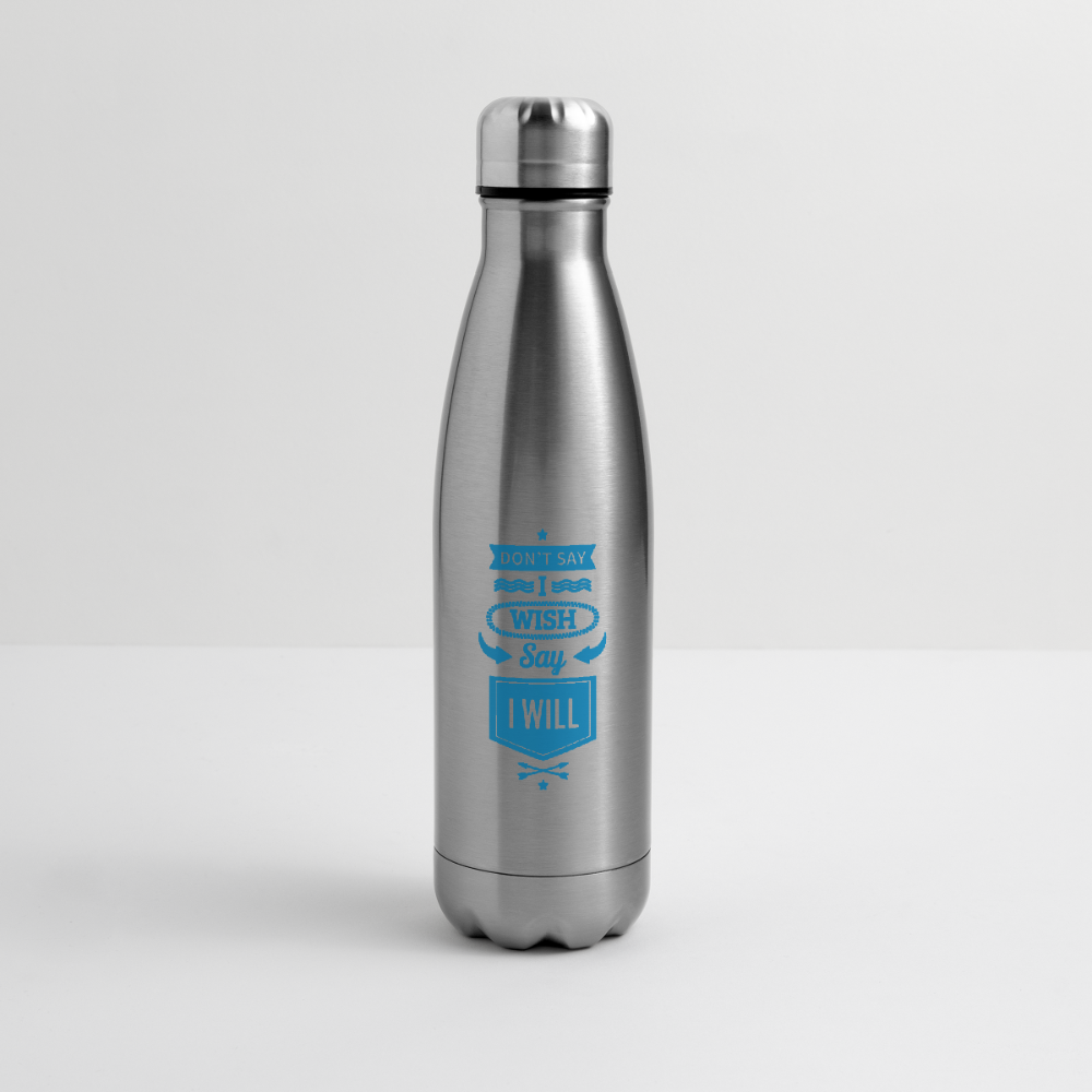 Réf020 - Bouteille isotherme - argent clair