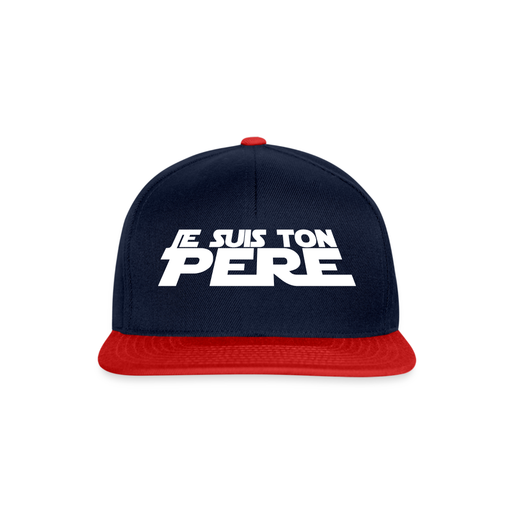Casquette snapback - bleu marine/rouge