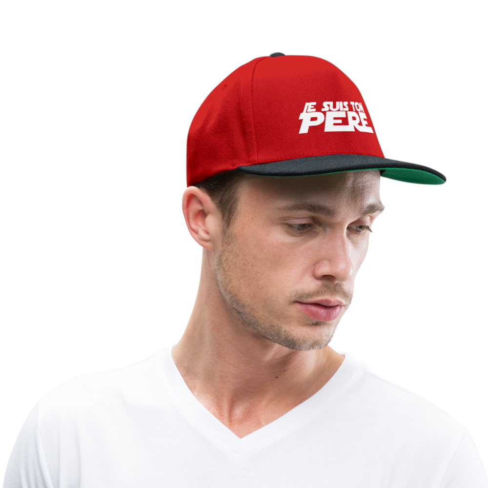 Casquette snapback - rouge/noir