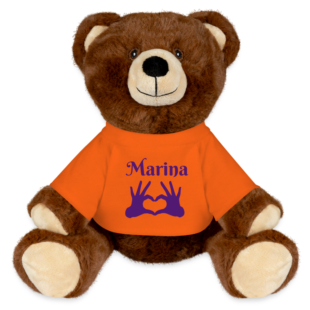 Nounours RecycelBär® marron - orange doré