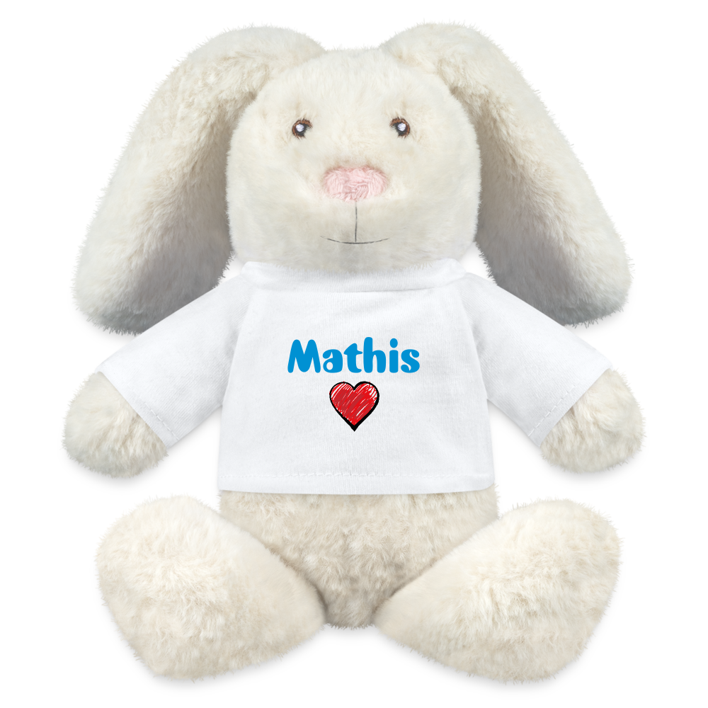 Lapin en peluche recyclé MiniFeet® Crème - blanc