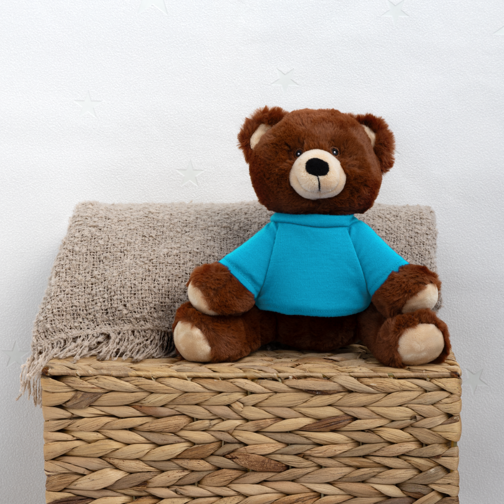 Nounours RecycelBär® marron - bleu outremer