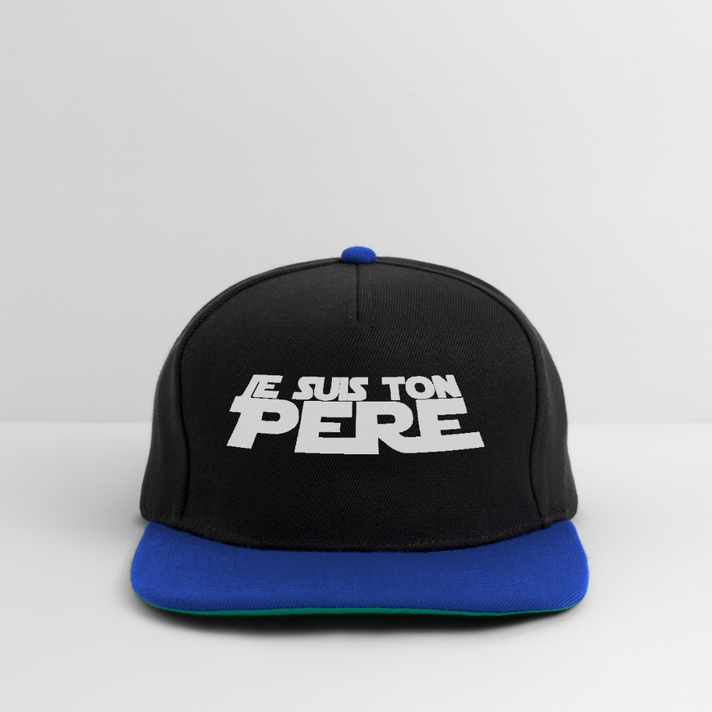 Casquette snapback - noir/bleu royal