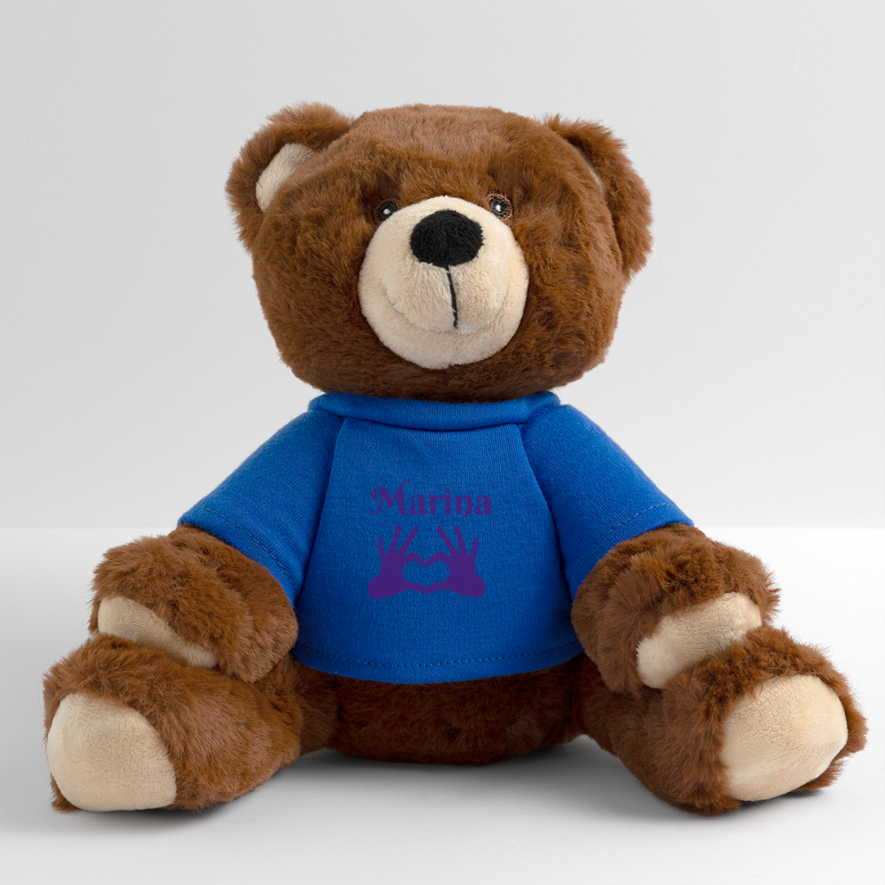 Nounours RecycelBär® marron - bleu roi
