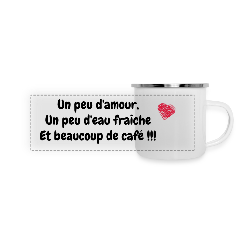 Mug panoramique émaillé - blanc