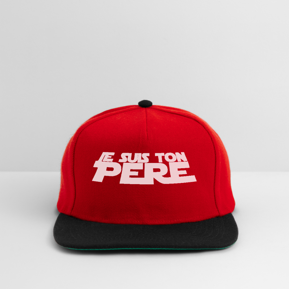 Casquette snapback - rouge/noir