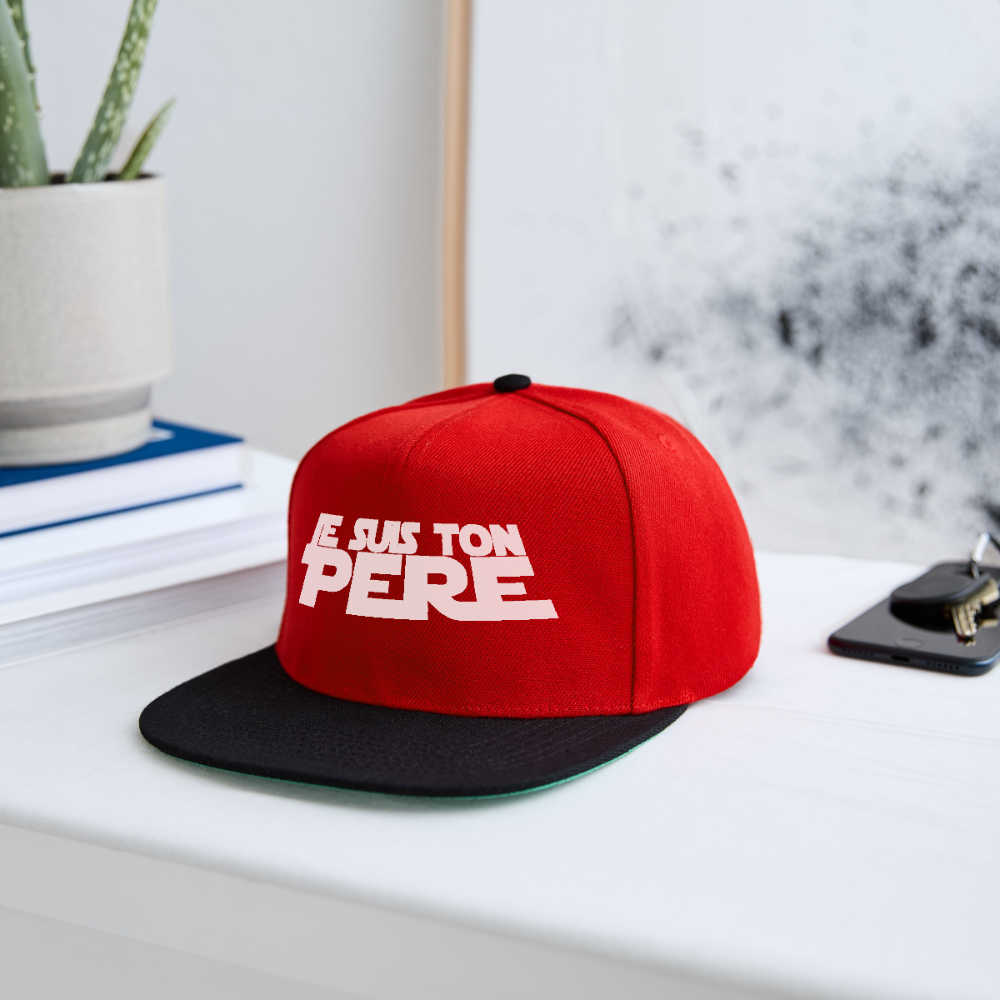 Casquette snapback - rouge/noir