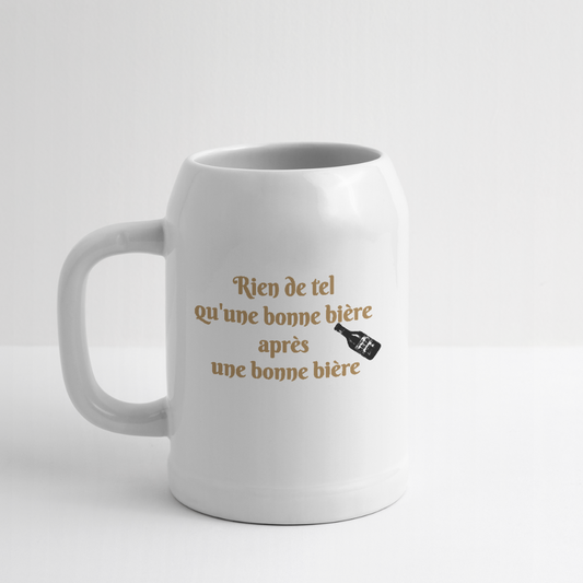 Chope en céramique - blanc