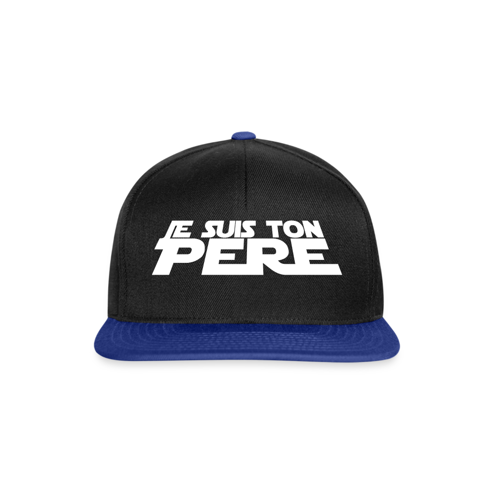 Casquette snapback - noir/bleu royal