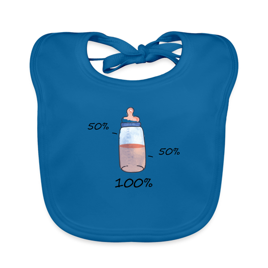 Bavoir bio Bébé - bleu paon