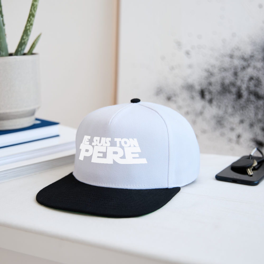 Casquette snapback - blanc/noir
