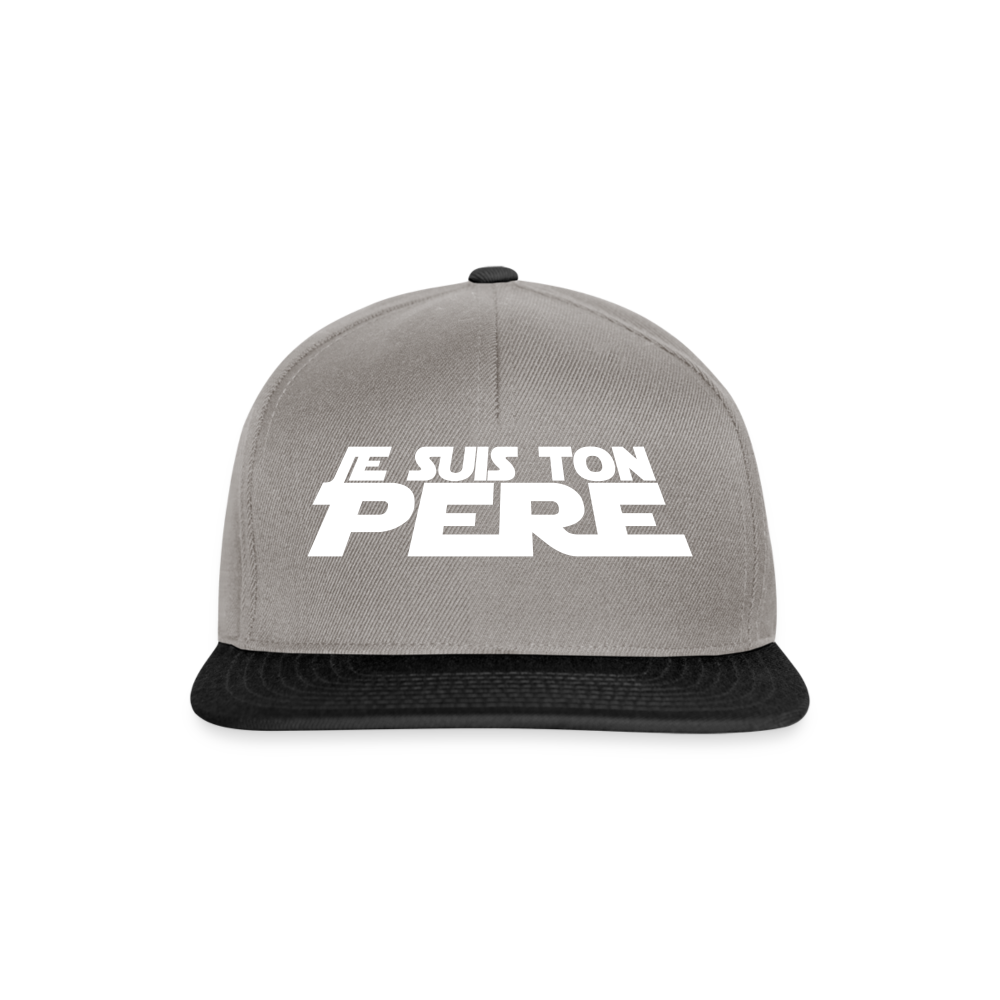 Casquette snapback - gris graphite/noir