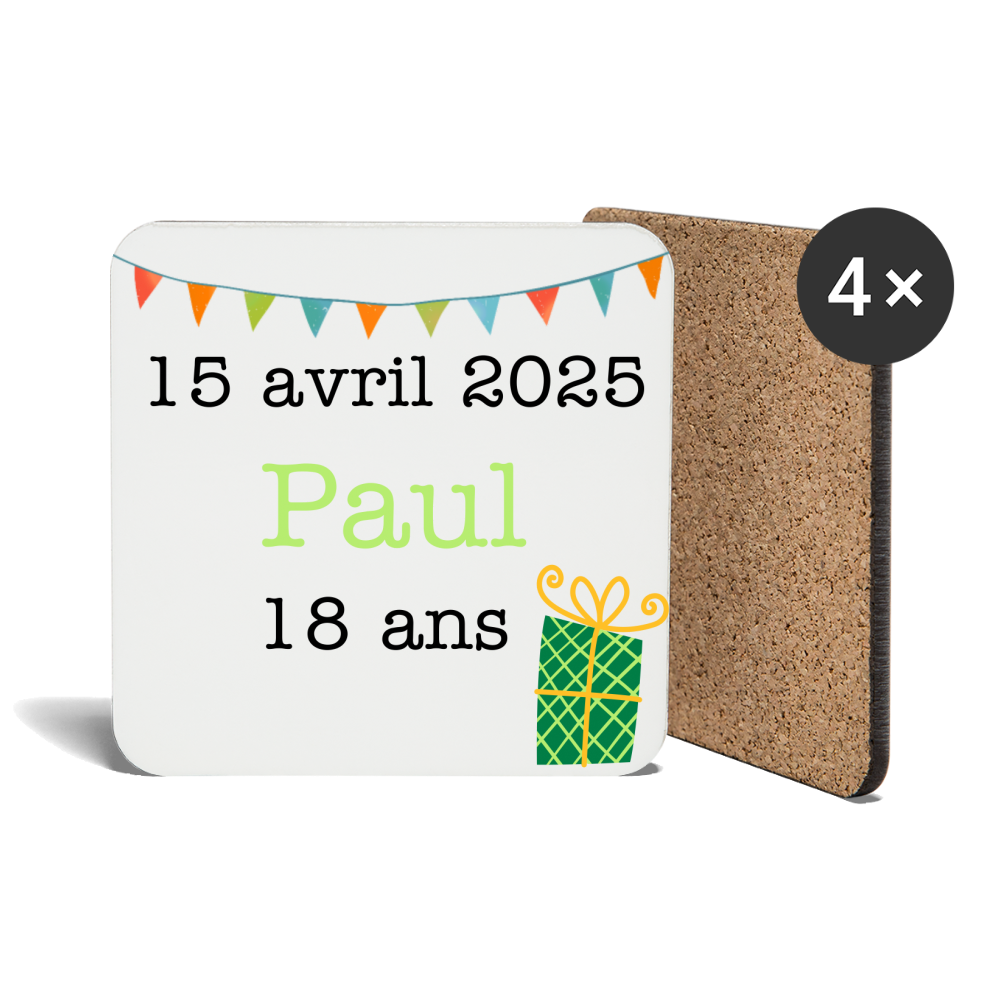 Dessous de verre (lot de 4) - blanc