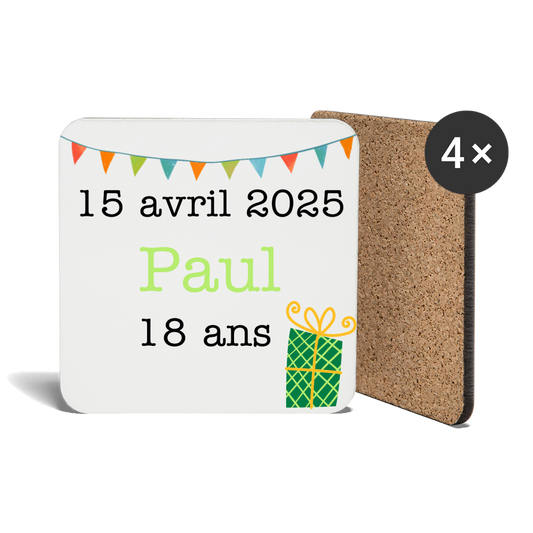 Dessous de verre (lot de 4) - blanc