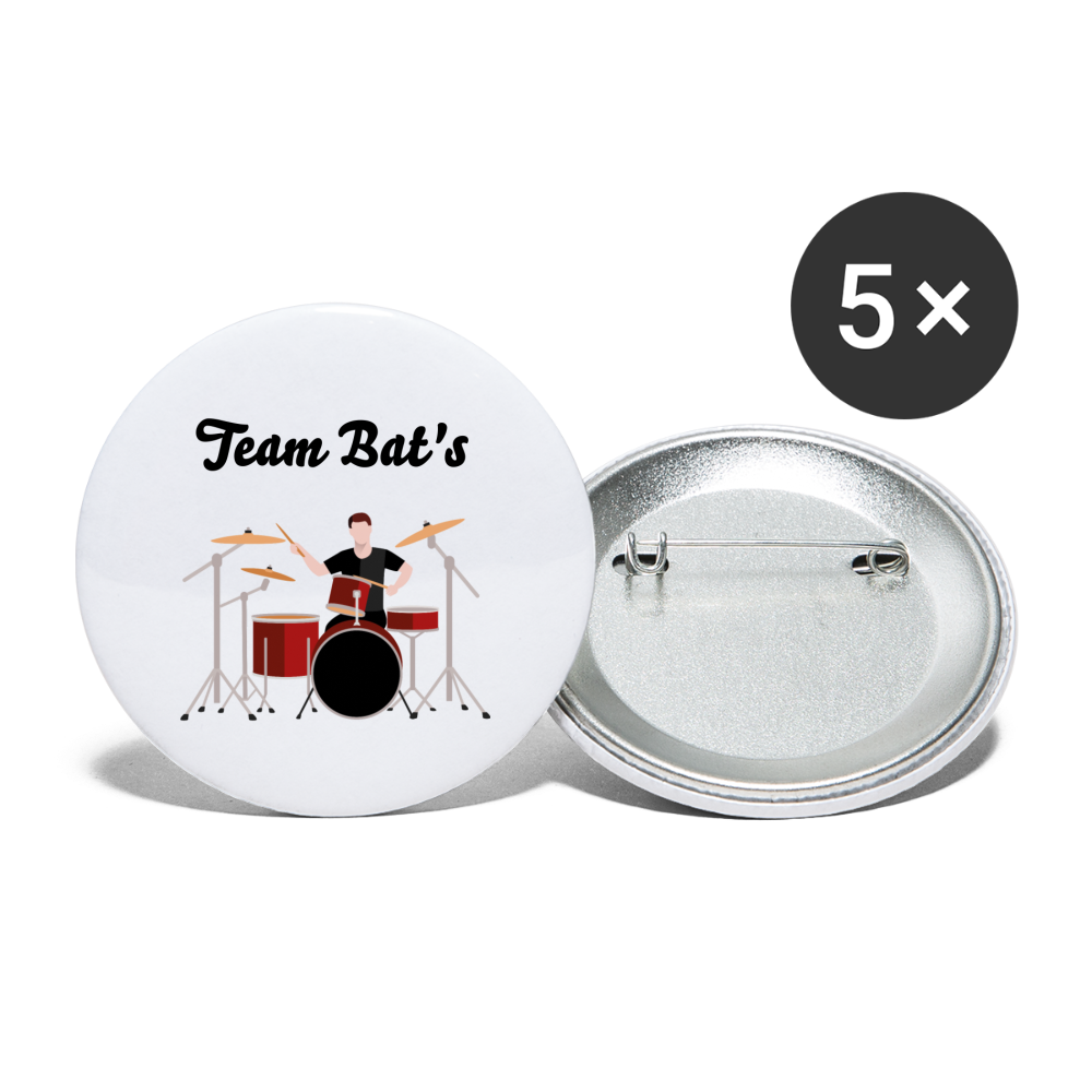 Lot de 5 moyens badges (32 mm) - blanc