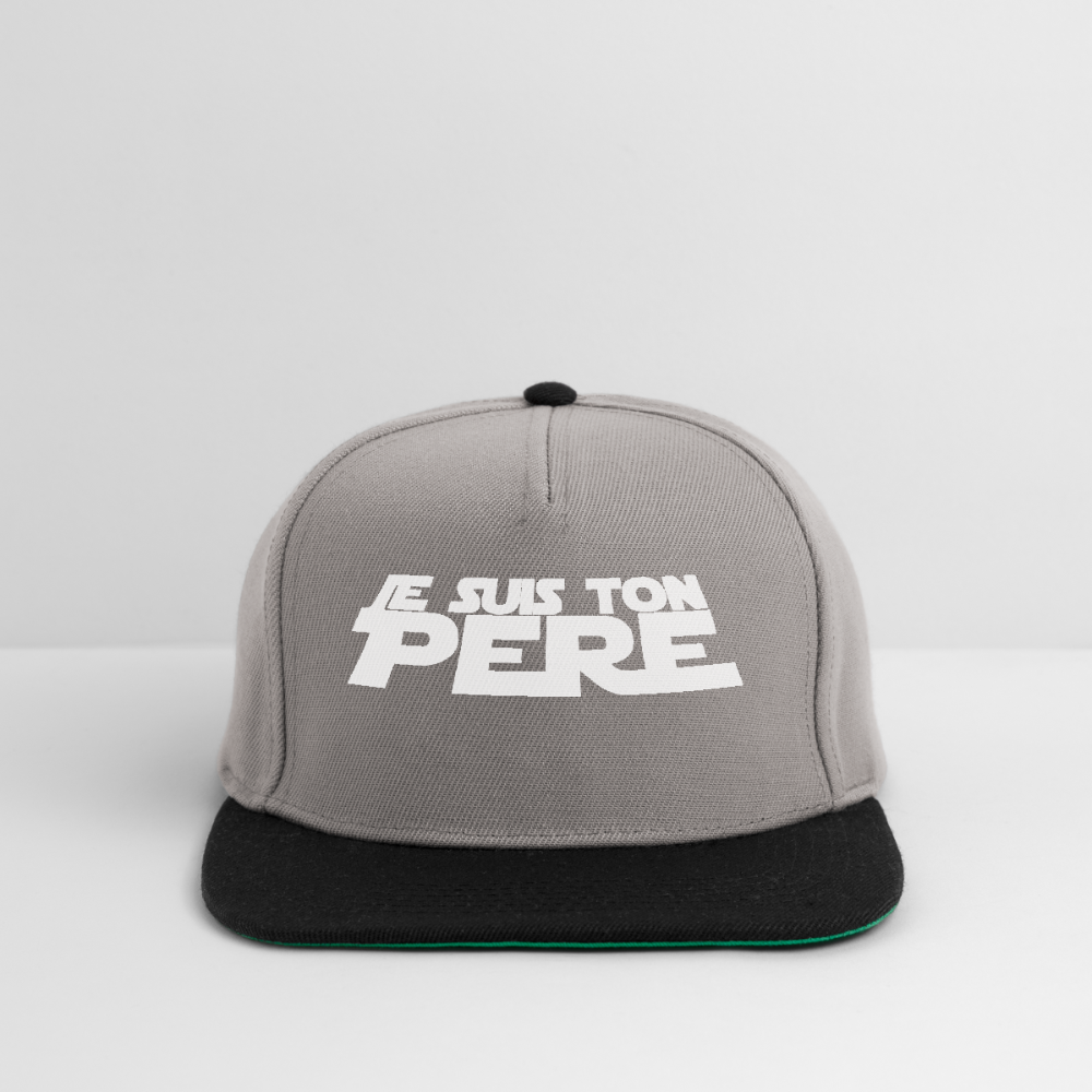 Casquette snapback - gris graphite/noir