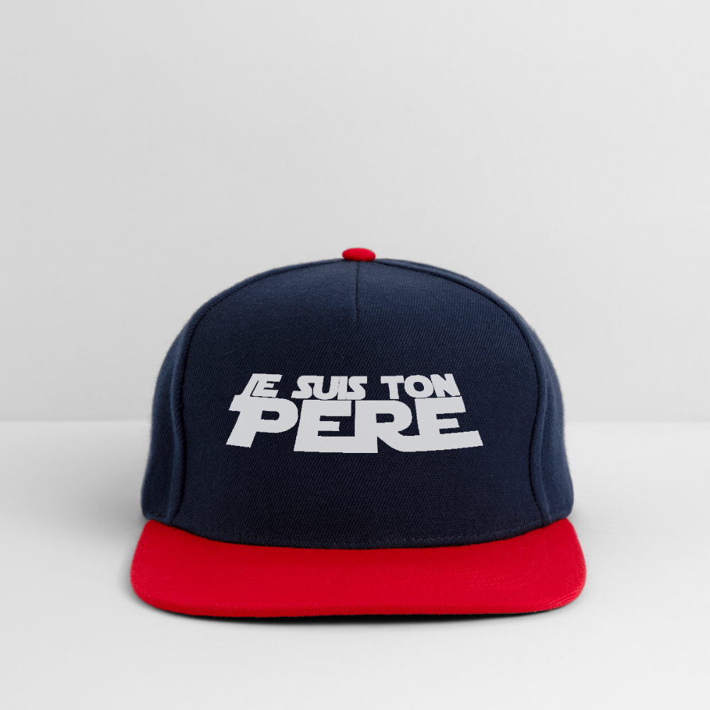 Casquette snapback - bleu marine/rouge