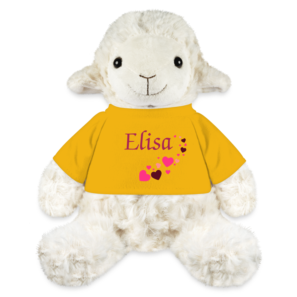 Mouton en peluche Annika MiniFeet® - jaune soleil