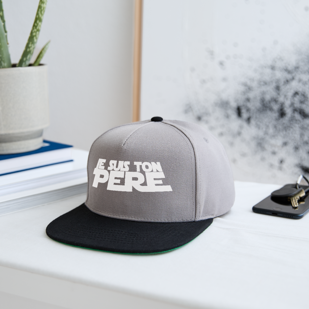 Casquette snapback - gris graphite/noir