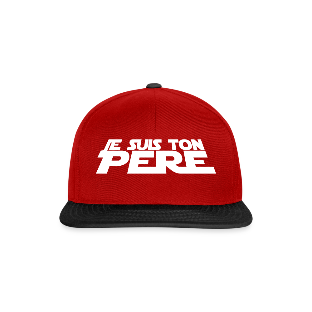 Casquette snapback - rouge/noir
