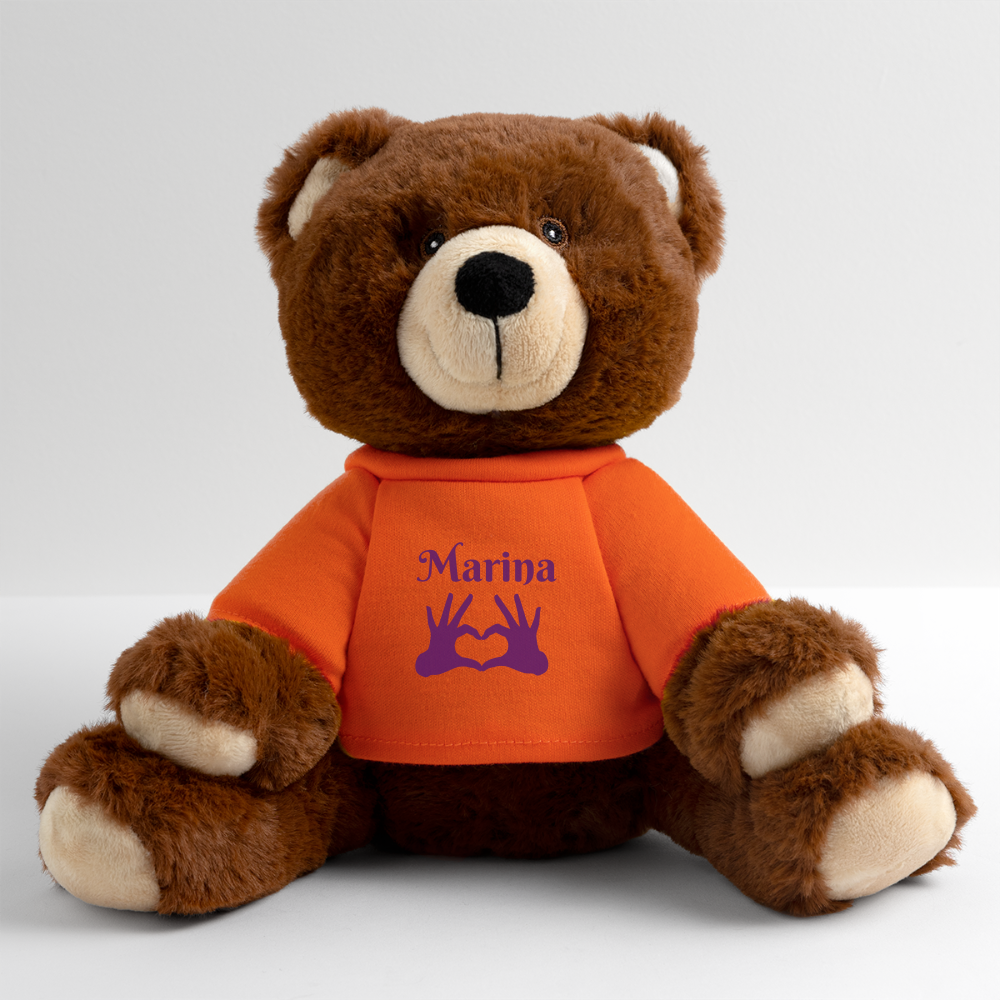 Nounours RecycelBär® marron - orange doré