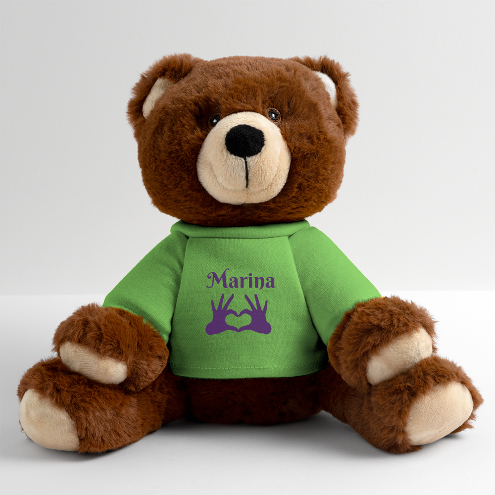 Nounours RecycelBär® marron - vert clair