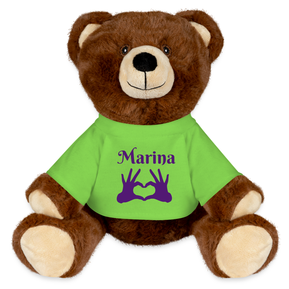 Nounours RecycelBär® marron - vert clair