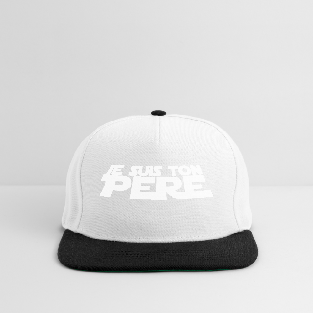 Casquette snapback - blanc/noir