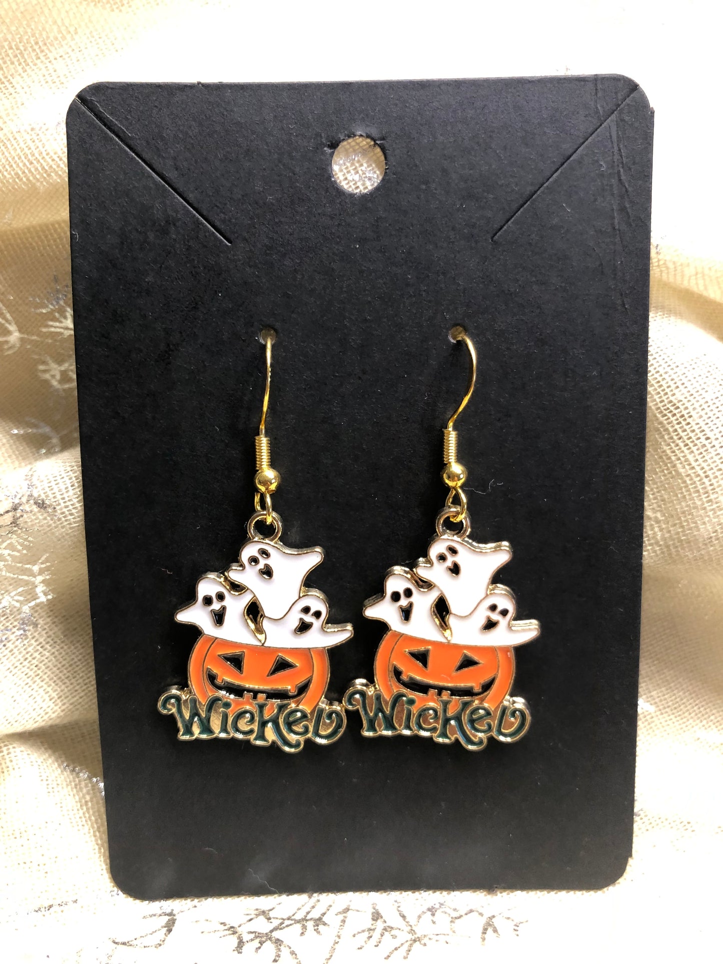 Boucles d’oreilles Citrouilles en fête