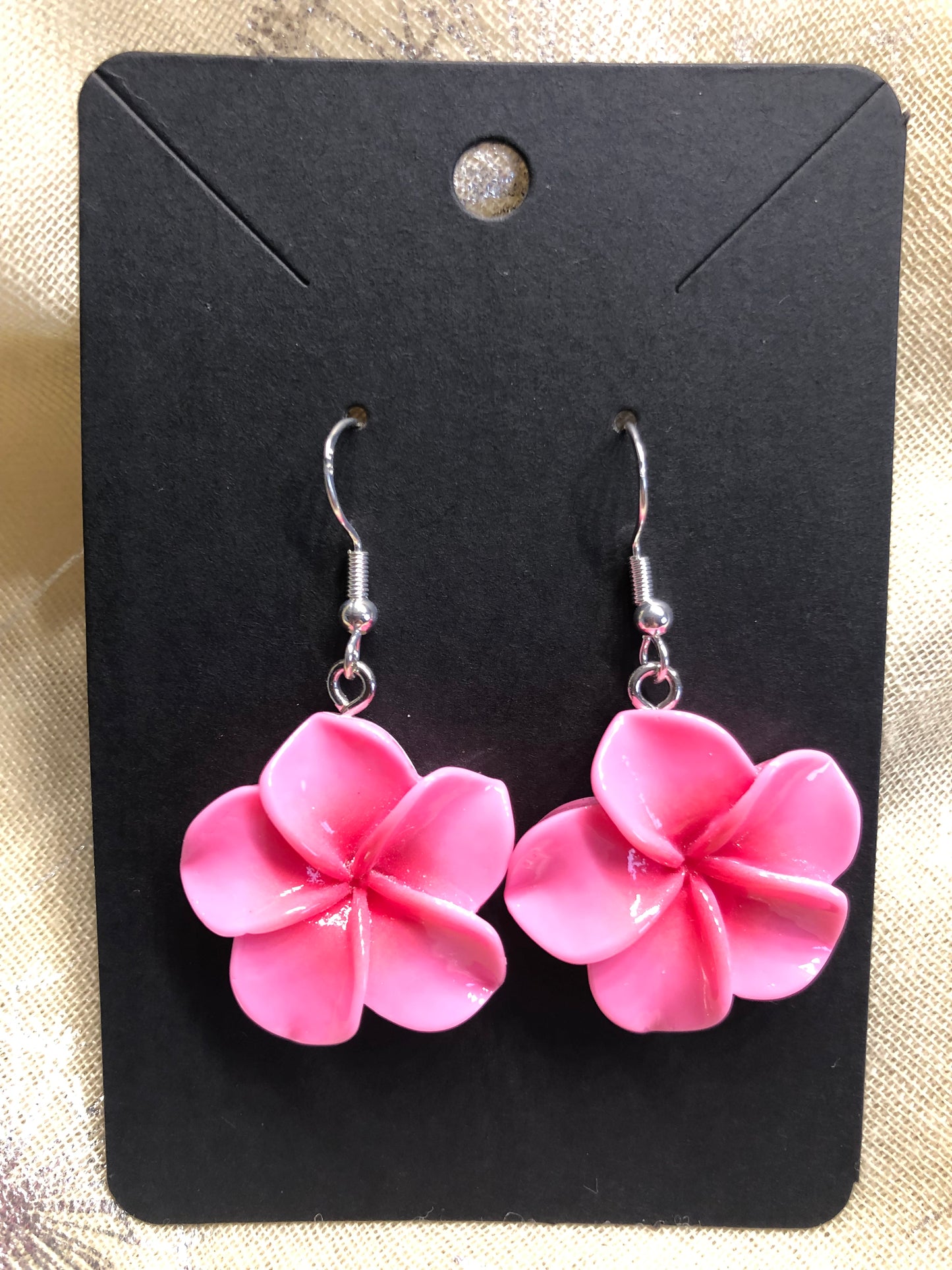 Boucles d’oreilles Fleurs roses