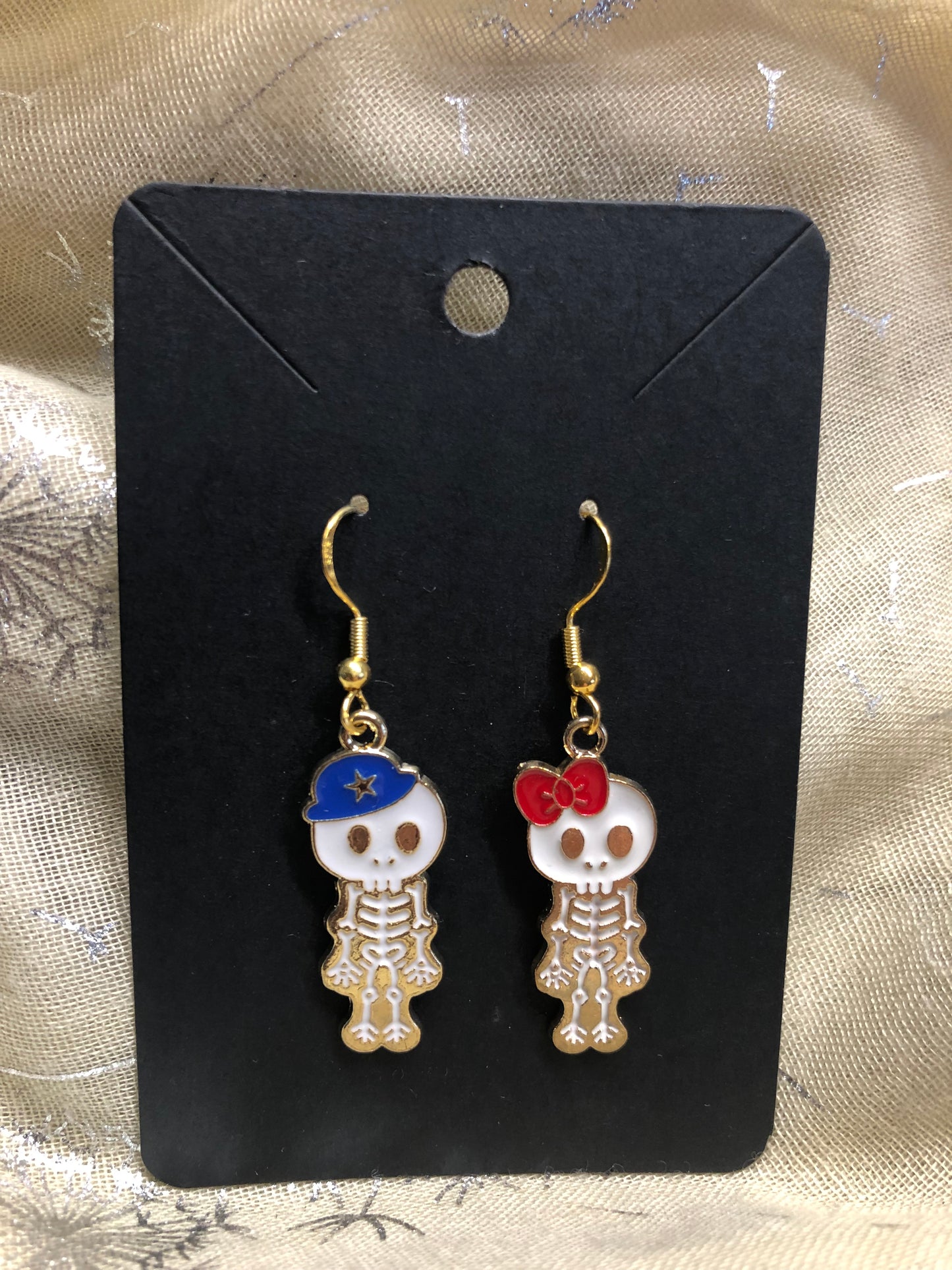 Boucles d’oreilles Squelette Couple