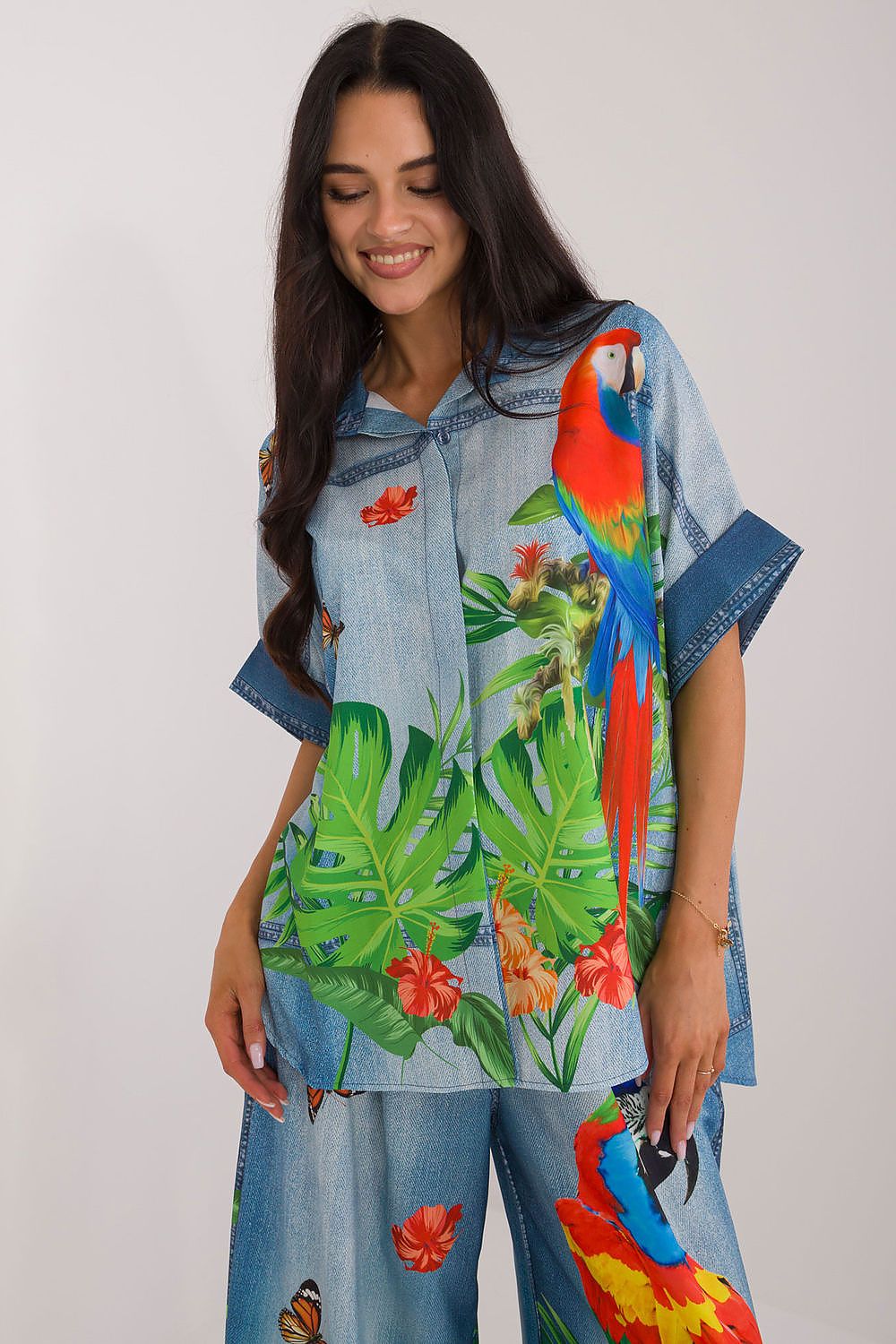  Chemise manche courte model 198371 Italy Moda 